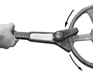 safety latch wrench for valve wheels