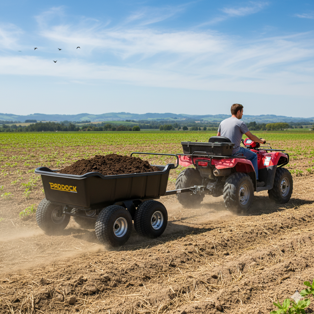 Paddock Machinery Heavy Duty Poly Dump Cart Trailer