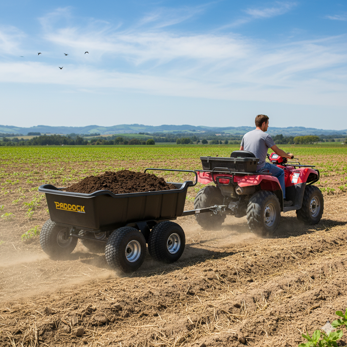 Paddock Machinery Heavy Duty Poly Dump Cart Trailer