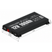 A black, rectangular 12V Trolltek™ LiFePO4 Super Slimline Lithium Battery with Bluetooth app, featuring labeled dimensions and connection terminals, as well as branding and technical details from Trolltek on the top surface. Engineered with an advanced battery management system, this lithium battery delivers reliable performance and a long cycle life.