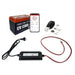 The Trolltek™ 12V LiFePO4 Lithium Battery AC Bundle by FREE SHIPPING includes a Bluetooth battery, smartphone battery monitoring, charging cable, strap, mounting hardware, and charger—perfect as a trolling motor battery. All items shown on a white background.