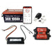The Trolltek™ 36V LiFePO4 Lithium Battery DC Bundle by FREE SHIPPING includes wiring, connectors, a digital display, charger, strap, and Bluetooth app for battery management—shown on a smartphone screen.