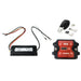 The Trolltek™ 12V LiFePO4 Lithium Battery DC Bundle by FREE SHIPPING includes a black voltage converter with wires, a red battery isolator for 12V LiFePO4 batteries, and installation accessories, all shown on a white background.