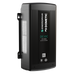A black Enerdrive DC2DC 100amp 12V Battery Charger/MPPT Reg from FREE SHIPPING, shown front-side, features vertical ridges, branding, indicator icons, and dual DC inputs for MPPT solar charging on its surface.