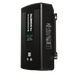 A black Enerdrive DC2DC 100amp 12V Battery Charger with MPPT Reg from FREE SHIPPING is mounted vertically on a white background. The front shows the brand, product name, and MPPT solar charging details in white and green text.