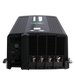 A black Enerdrive DC2DC 100amp 12V Battery Charger/MPPT Reg from FREE SHIPPING is shown from a low front angle, highlighting ventilation grilles, output and battery terminals, and dual DC inputs, set against a white background.