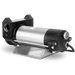 The Gespasa Diesel Transfer Pump 45L/min features a cylindrical stainless steel body with black end fittings, an attached mounting bracket, and a visible power cord, shown against a plain white background.