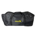 A black duffel bag with two handles and a zipper, featuring the yellow Sherpa 4x4 logo—ideal for storing Sherpa 4x4 Kinetic Recovery Ropes or snatch straps.