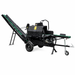 Paddock™ 15T Firewood Processing Machine on a towable trailer with an attached conveyor belt and hydraulic log splitter.