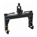 The Paddock™ 3-Point Quick Hitch – Cat I & Cat II by Paddock is a black metal quick hitch adapter for tractors, displayed against a white background, and features sturdy latch mechanisms, ergonomic handles, and durable mounting points for attaching to various tractor implements.
