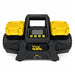 Front view of a black and yellow Sherpa 4x4 ‘BIG V4’ Air Compressor (400 L/min) with handle, digital display, and control buttons—featuring a pre-set pressure control system for quick and reliable off-road tyre inflation.