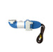 The Scintex Horizontal Bilge Pump 70 LPM Automatic Level Sensing features a blue and white handheld design, vented grill, mounting bracket, and a long brown power cord.
