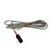 Scintex Cattle Scale Leads are coiled, metal-braided cables with exposed colored wires and a black connector at one end, ideal as replacement leads for weighing scales. Shown here on a white surface.