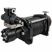 Black Sherpa 4x4 Hydraulic Winch with a thick synthetic rope wound around the heavy-duty central drum.