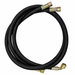 Coiled black hydraulic hoses with threaded metal fittings for a Sherpa 4x4 Hydraulic Winch.