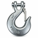 Forged metal clevis slip hook for a Sherpa 4x4 Hydraulic Winch, featuring a spring-loaded safety latch and embossed with 1/2.