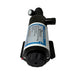 The Scintex Septic Sewage Macerator Pump, in black and silver with a pressure gauge and labeled specs, is mounted on a black plastic base against a white background—perfect for grey water sanitation.