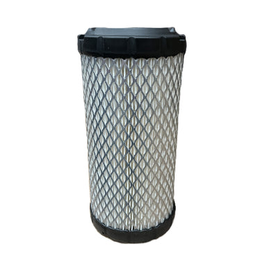 The Paddock Kubota Air Filter (Suits SPEX17SS) features a cylindrical design with black plastic ends and silver mesh exterior, shown isolated on a white background.