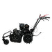 The Paddock Walk Behind Flail Mower 12HP - 900mm by Paddock features rugged wheels, an engine, handlebars, and control cables, designed for cutting vegetation and tough grass. Shown against a plain white background.