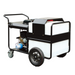 The Paddock™ 3,600 PSI Commercial Pressure Washer with 300L Tank – Petrol or Diesel features a sturdy black metal frame, a generous 300L water tank, durable wheels for easy mobility, and a blue pump assembly. This robust mobile cleaning system by Paddock is displayed against a white background.