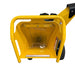 Yellow Paddock™ Wood Chipper Shredder 75mm feed hopper with a clear plastic safety flap.
