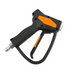 The Paddock™ 5000 PSI Brass Jetting Trigger Gun by Paddock is shown against a white background, featuring a sleek black and orange design with a comfortable trigger handle and a durable metal nozzle. Engineered for powerful cleaning performance and reliability, this pressure washer trigger gun delivers exceptional results.