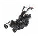 The Paddock Walk Behind Tractor Flail Mower Attachment by Paddock is shown on a white background. This rugged, two-wheeled black attachment features handlebars and controls, making it ideal for various mowing tasks.