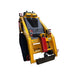 A Paddock™ Tracked Mini Loader Pro, featuring a 58hp Yanmar 4-cylinder turbo diesel engine, is seen from the rear with its distinctive yellow finish, rubber tracks, control levers, and engine ventilation grille visible—an outstanding example of versatile construction equipment and powerful compact loaders from Paddock.