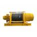 The Sherpa 4x4 3-Phase Electric Motor Winch features a robust yellow design, a cylindrical drum with thick steel cable, and a sturdy mounted base. Brand: Sherpa 4x4. Isolated on a white background.