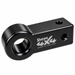 Black Sherpa 4x4 Alloy Soft Shackle Recovery Hitch made of aluminium, featuring a large rounded end and two mounting holes for 4x4 vehicle recovery.
