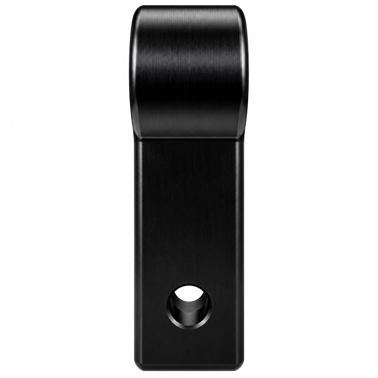 Black Sherpa 4x4 Alloy Soft Shackle Recovery Hitch with a rounded top and a single circular pin hole at the base, designed as a 4x4 recovery point.