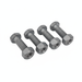 Four Sherpa 4x4 Winch Mounting Bolts and Nuts (4 pack) from Sherpa 4x4 are arranged diagonally on a white background—ideal replacements for M10 bolts and nuts.
