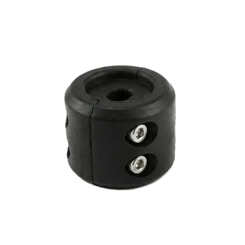 Sherpa 4x4 Winch Cable Stopper / Up to 12.7mm, a black rubber stopper secured with two metal hex bolts.