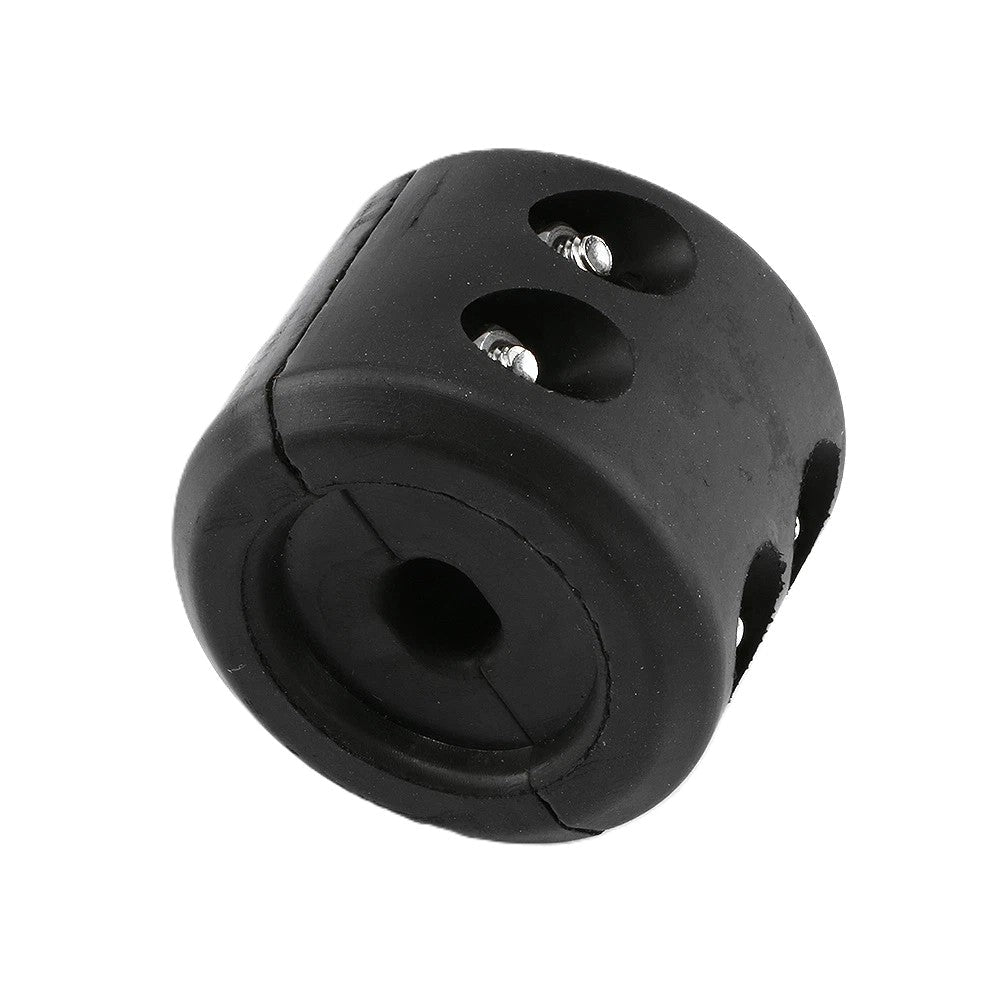 Black cylindrical Sherpa 4x4 Winch Cable Stopper / Up to 12.7mm with two metal screws, used as a 4x4 recovery accessory.