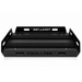 Black metal Trolltek™ Aluminium Battery Tray Kit featuring side walls and two strips of grip tape on the base for heavy-duty battery mounting.