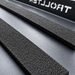 Two parallel rectangular foam strips resting on a Trolltek™ Aluminium Battery Tray.