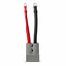 A Sherpa 4x4 Battery Connector Cable (50A & 120A) in gray, with heavy-duty red and black power cables ending in metal ring terminals, ideal for 4WD dual battery systems, shown against a white background.