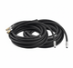 Two coiled black rubber hoses with metal connectors on each end, designed for use with the Sherpa 4x4 ‘BIG V4’ Quad-Air Upgrade Kit – 4-Tyre Inflation System by Sherpa 4x4, are displayed on a white background.