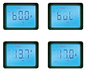 The Enerdrive ePOWER Smart AC Charger from FREE SHIPPING features four blue digital displays showing Charge Current (6.0A), Charge Stage (6.0A), Charge Voltage (13.8V), and Silent Mode On (17.0A) for easy multistage charging monitoring.
