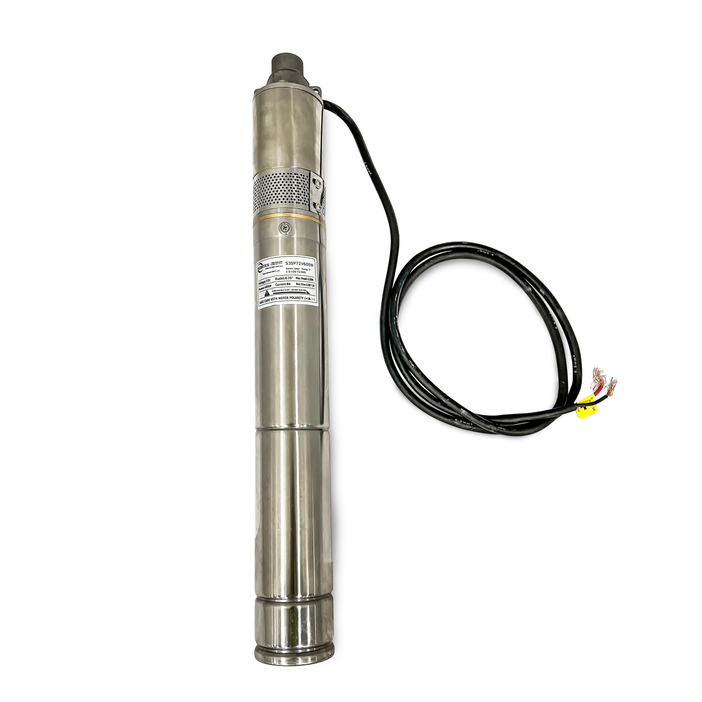 WBS Pump 4" Solar Hybrid Submersible Bore Pump – 3HP, 255m Max Head, 5.2m³/h – AC/DC With MPPT