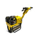 The Honda Single Drum Roller by Paddock is a yellow walk-behind compactor with a black Honda engine, large metal roller, and handlebars—ideal for compacting soil or asphalt and demonstrating the reliability of Paddock equipment.