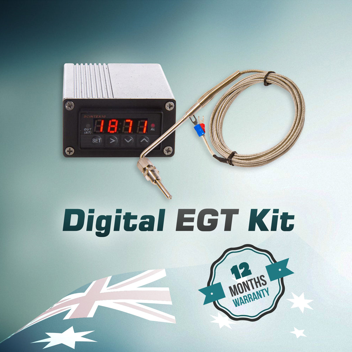 Digital Exhaust Gas Temperature Gauge EGT Pyrometer Probe VDO Kit ...