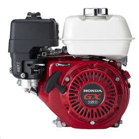 Side view of a Paddock Honda Single Drum Roller engine, featuring red housing, black air filter cover, white fuel tank, and visible Honda branding—ideal for compactors and other Paddock construction equipment.