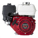 Side view of a Paddock Honda Single Drum Roller engine, featuring red housing, black air filter cover, white fuel tank, and visible Honda branding—ideal for compactors and other Paddock construction equipment.