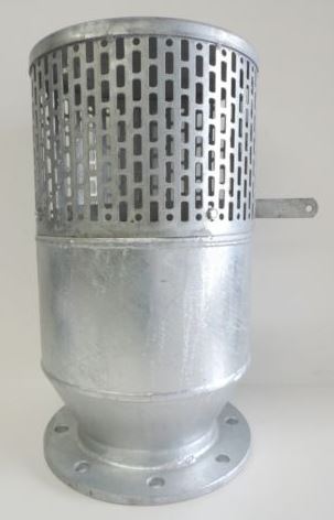 galvanised steel pump foot valve with strainer