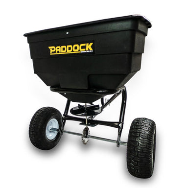 tow behind grass seed broadcast spreader